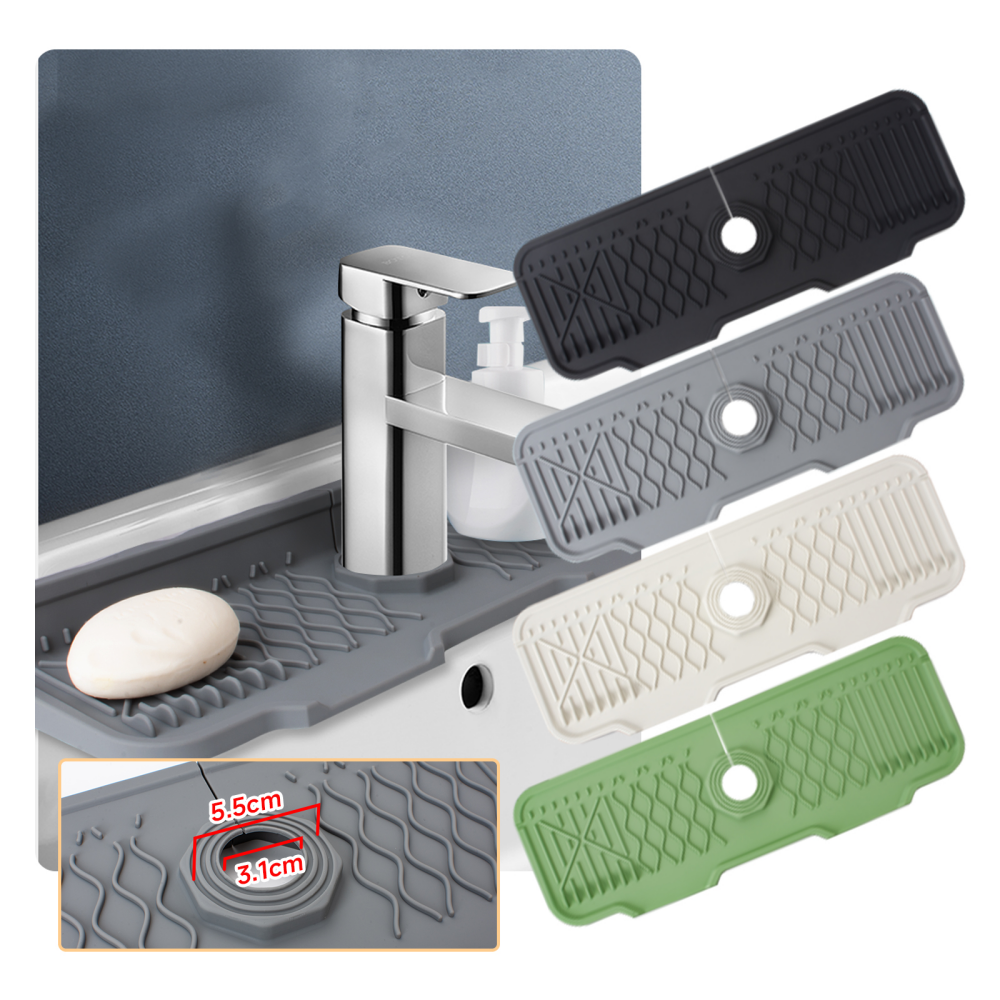 Silicone Tap Washer - Kitchen sink splash guard, silicone faucet