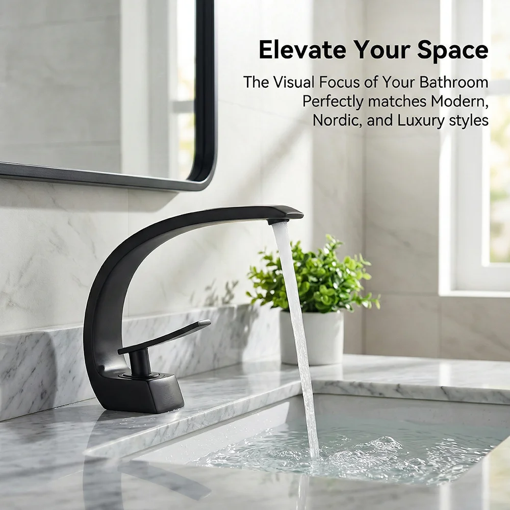 Matte Black Bathroom Faucet, A - مراجعة Silicone Tap Washer وسعره