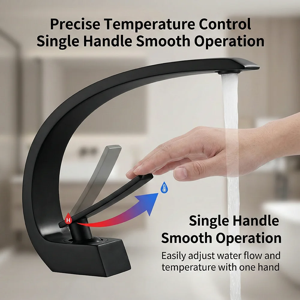 Matte Black Bathroom Faucet, A - مراجعة Silicone Tap Washer وسعره