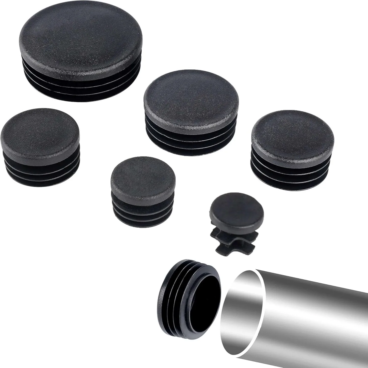 Black Round Pipe Plug 10-60mm  - مراجعة Plastic Pipe Clip وسعره