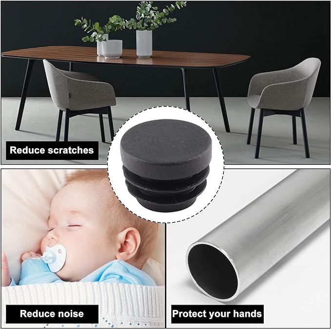 8 PCS Black Round Plastic Blan - مراجعة Plastic Pipe Clip وسعره