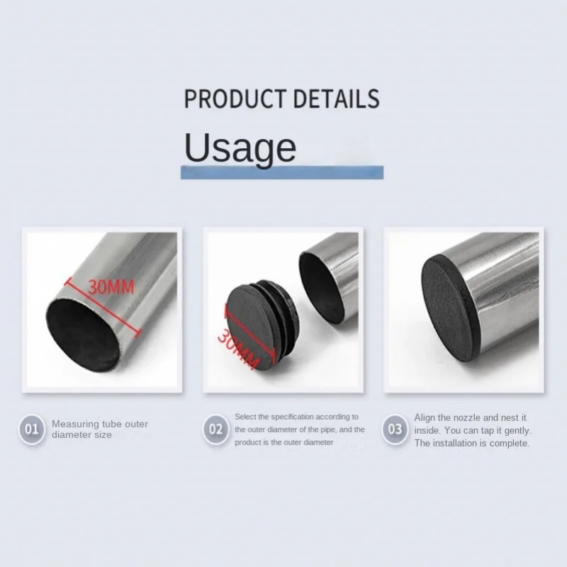 8 PCS Black Round Plastic Blan - مراجعة Plastic Pipe Clip وسعره