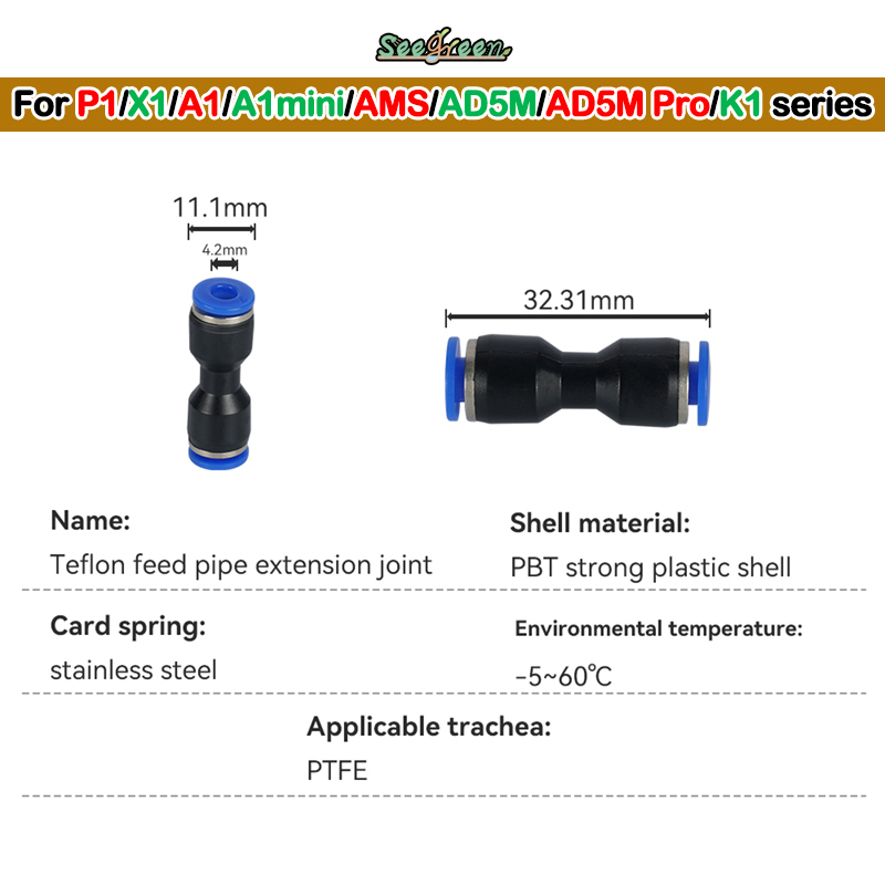 1/2/3pcs 3D Printer PTFE Pneum - مراجعة Ptfe Tape Thread وسعره