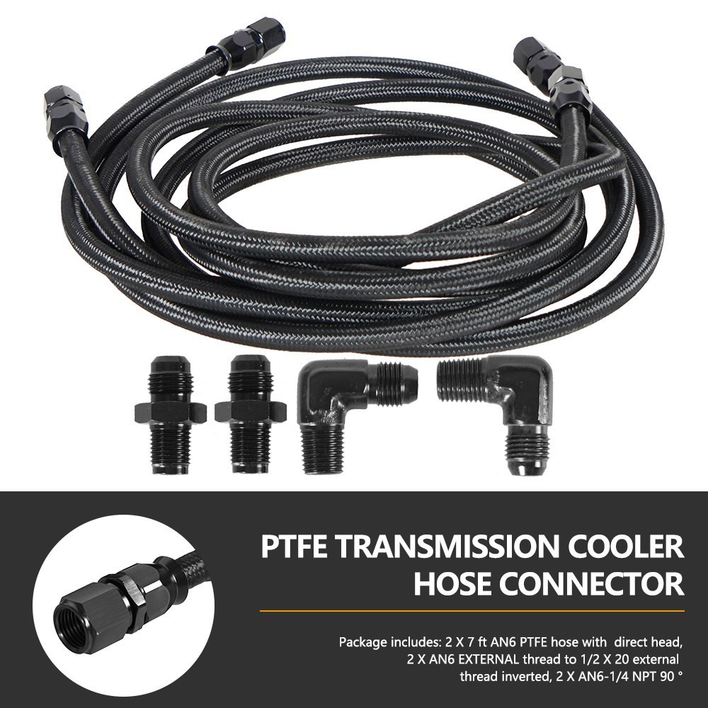2 X 7Ft AN6 Flexible PTFE Tran - مراجعة Flexible Hose Braided وسعره