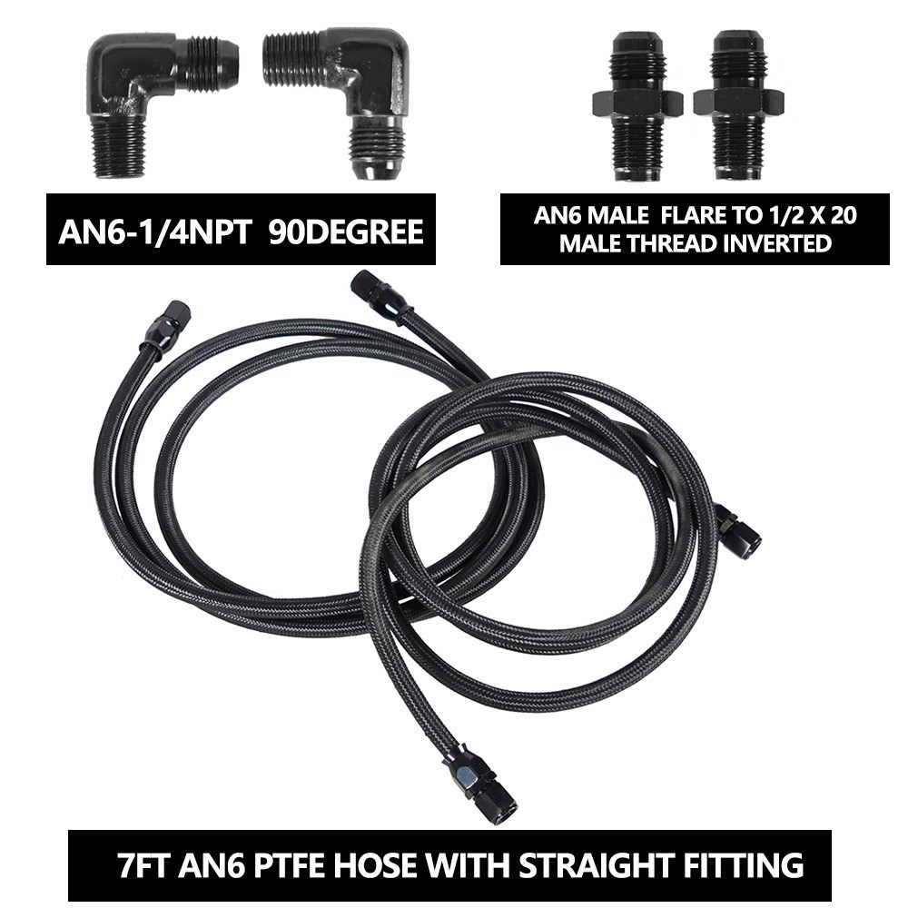 2 X 7Ft AN6 Flexible PTFE Tran - مراجعة Flexible Hose Braided وسعره