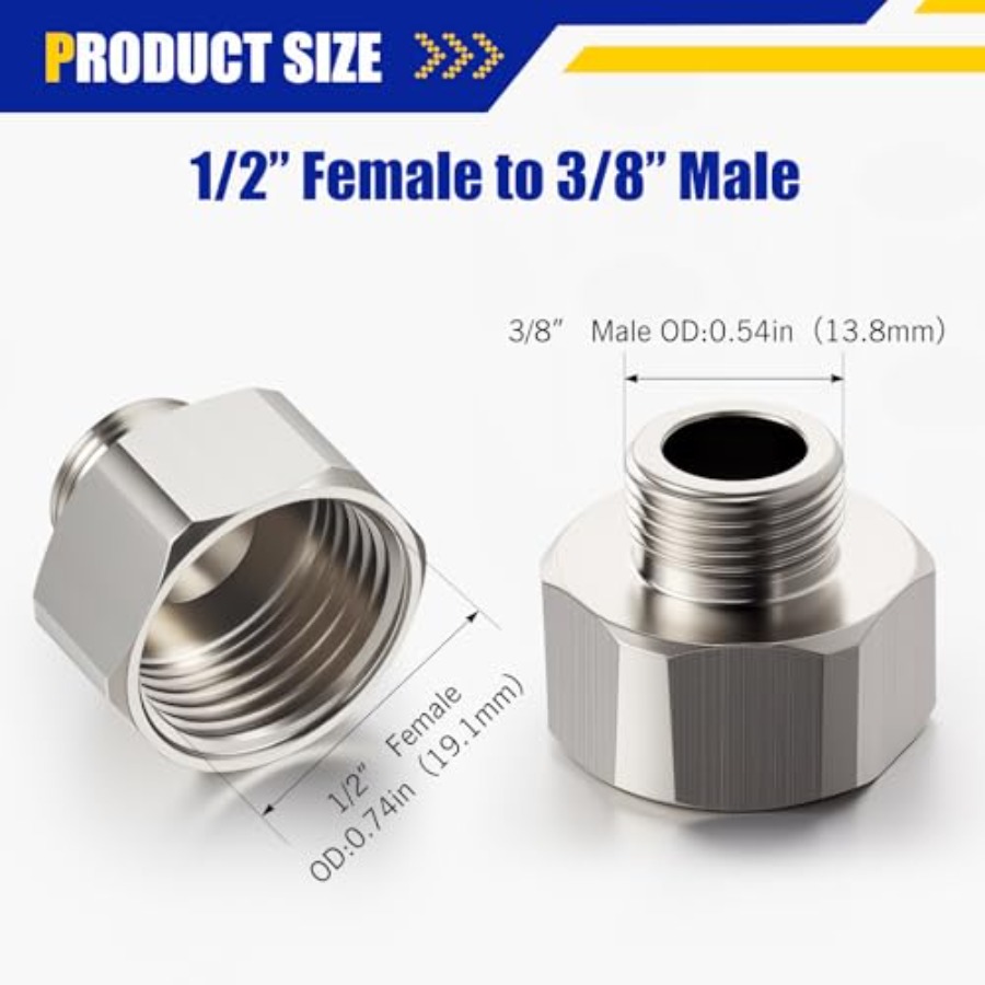 8 Pcs Brass Water Line Adapter - مراجعة Compression Fitting Brass وسعره