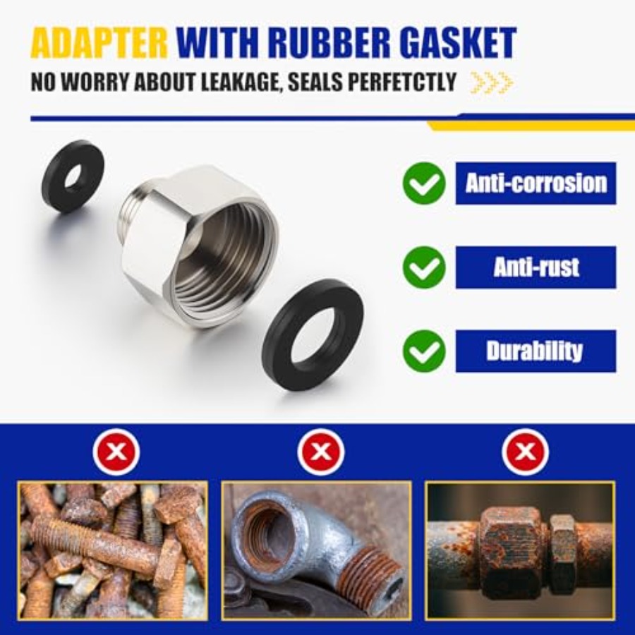 8 Pcs Brass Water Line Adapter - مراجعة Compression Fitting Brass وسعره