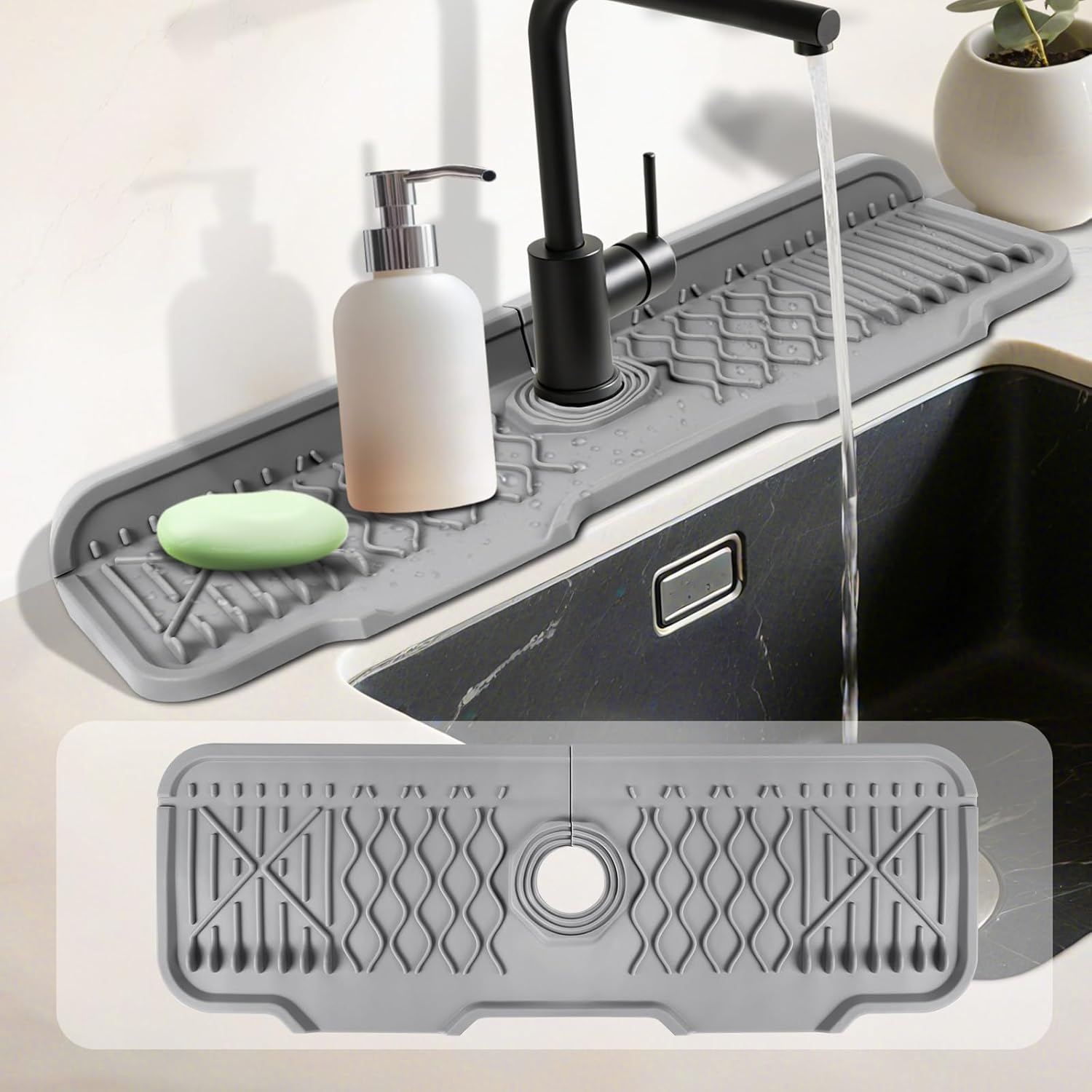 Kitchen sink splash guard, sil - مراجعة Silicone Tap Washer وسعره