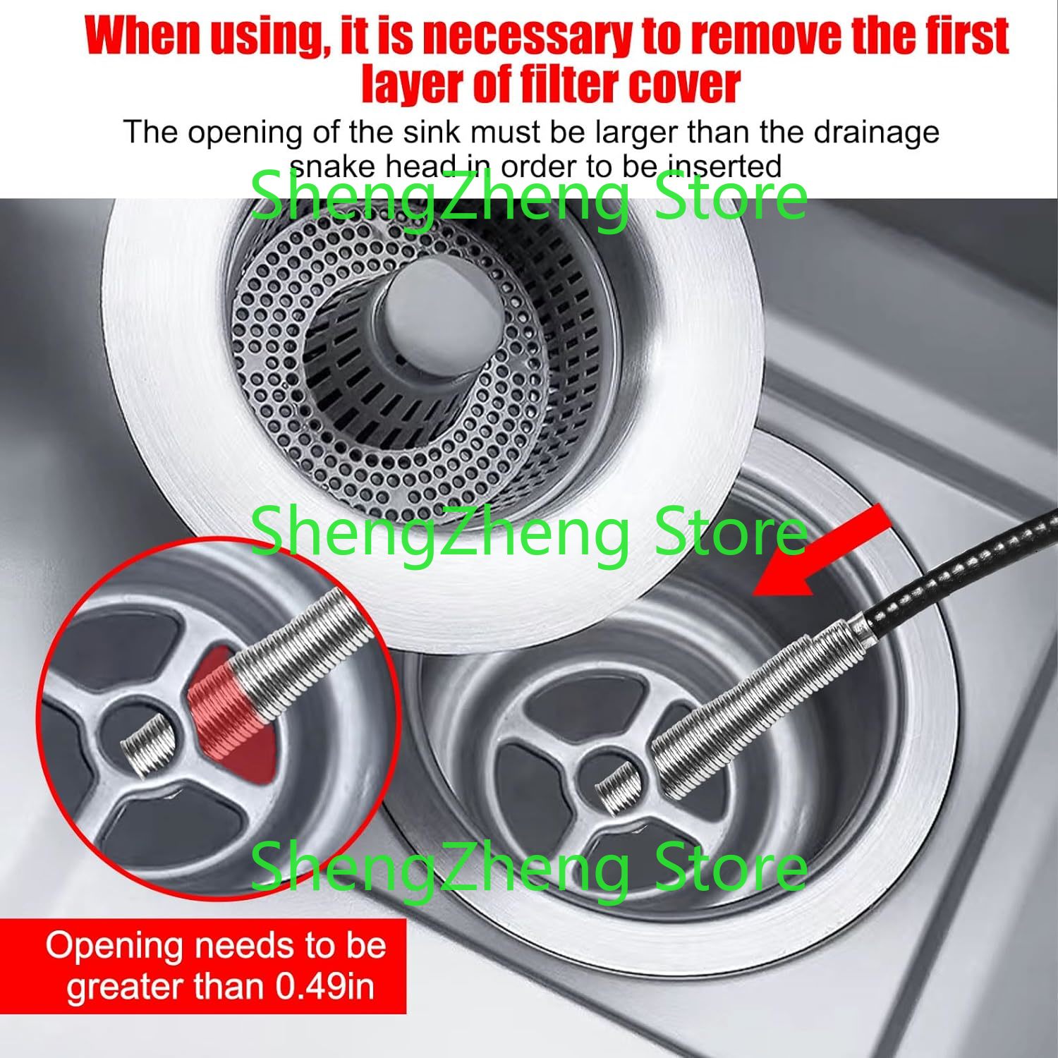 1Pcs Drain Snake Hair Drain Cl - مراجعة Drain Snake Flexible وسعره