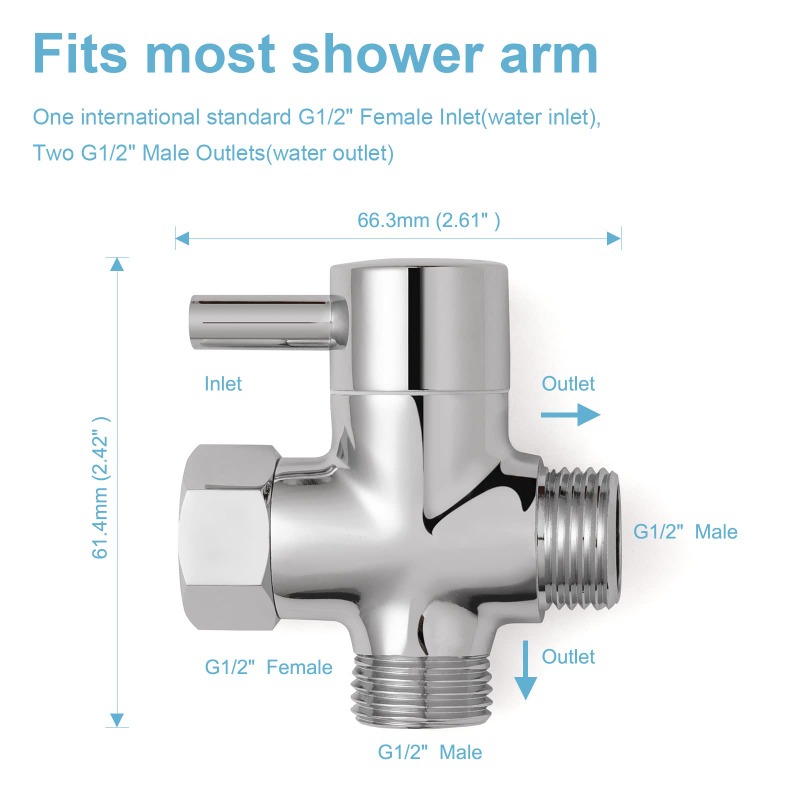 Brass Metal 3 Way Shower Head  - مراجعة Shower Valve Cartridge وسعره