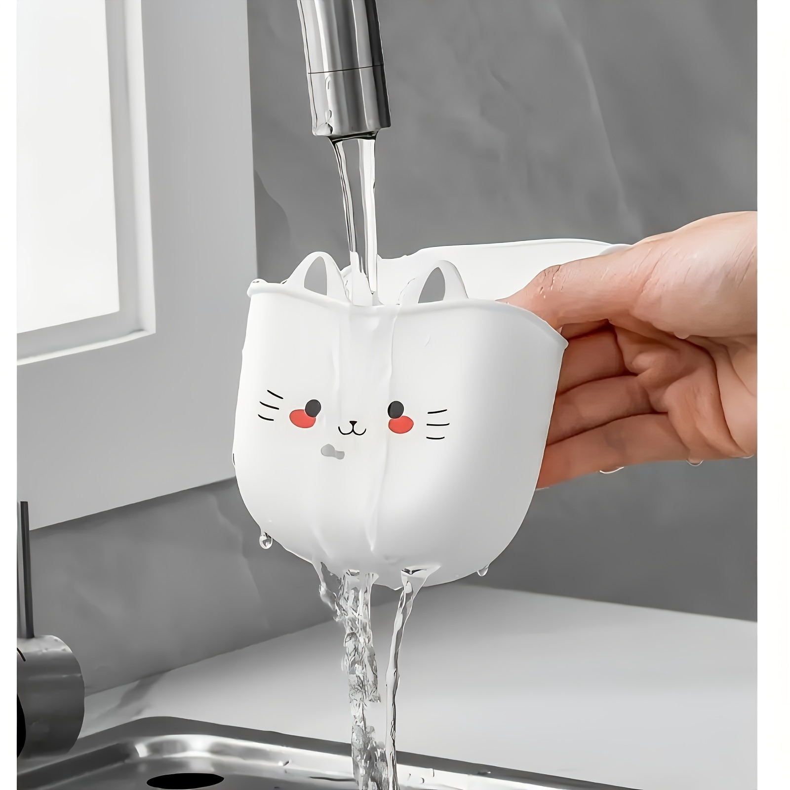 Cartoon Cat Basket Soft Buckle - مراجعة Silicone Tap Washer وسعره