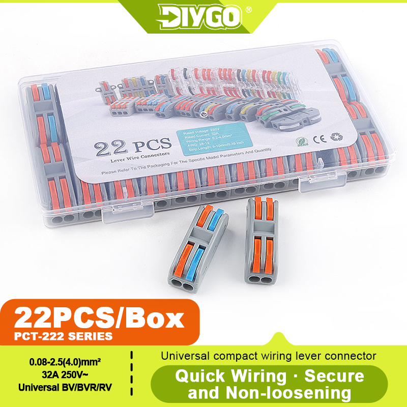 DIY GO 22PCS Lever Wire Connec - مراجعة Push Fit Connector وسعره