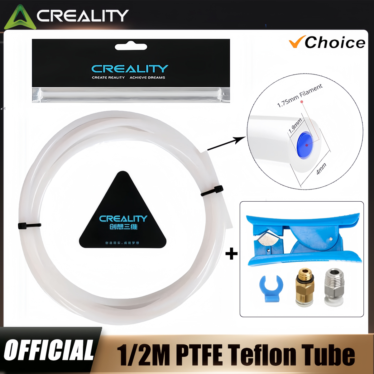 Creality 3D Printer PTFE Tube， - مراجعة Ptfe Tape Thread وسعره