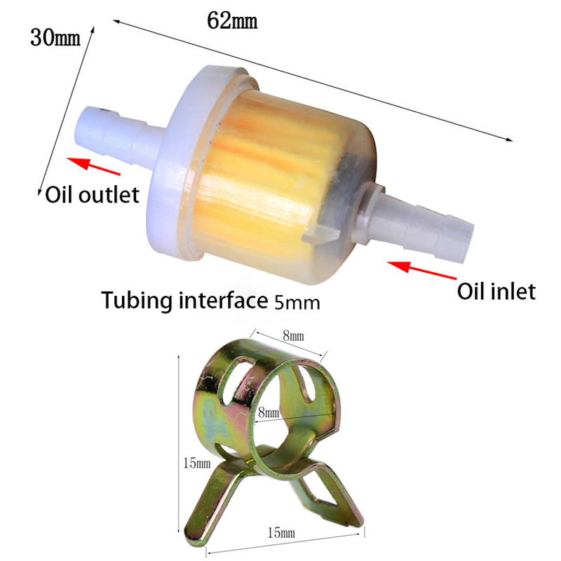 1Set Fuel Petrol Inline Hose P - مراجعة Plastic Pipe Clip وسعره