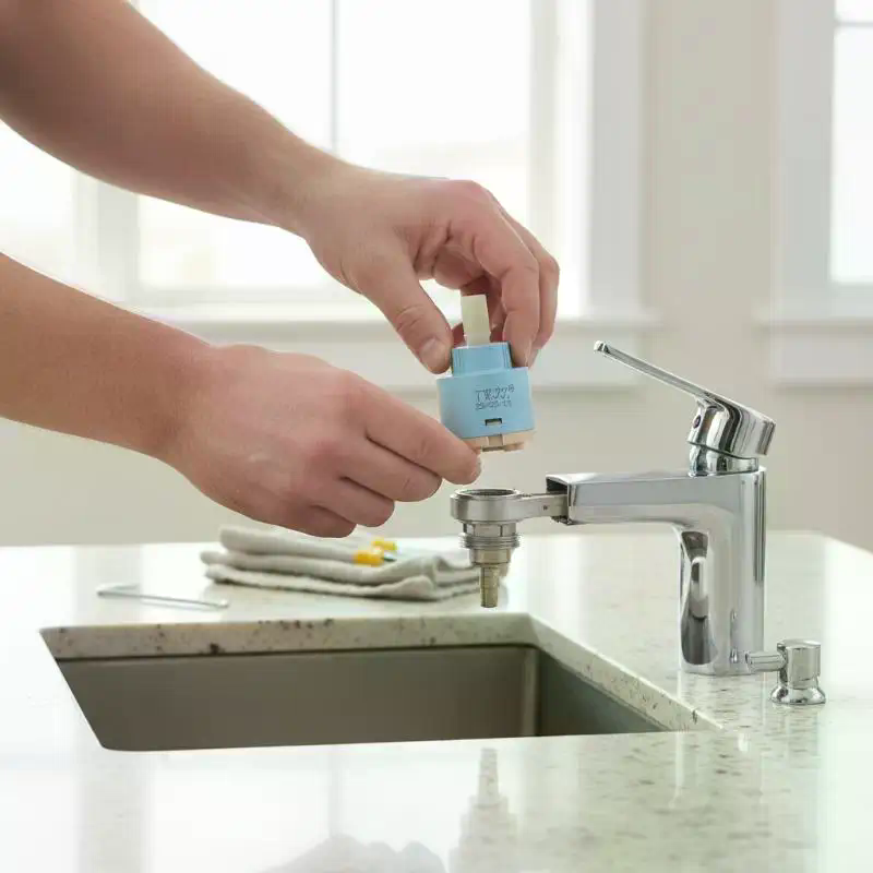 1Pcs Plastic Ceramic Cartridge - مراجعة Basin Mixer Cartridge وسعره