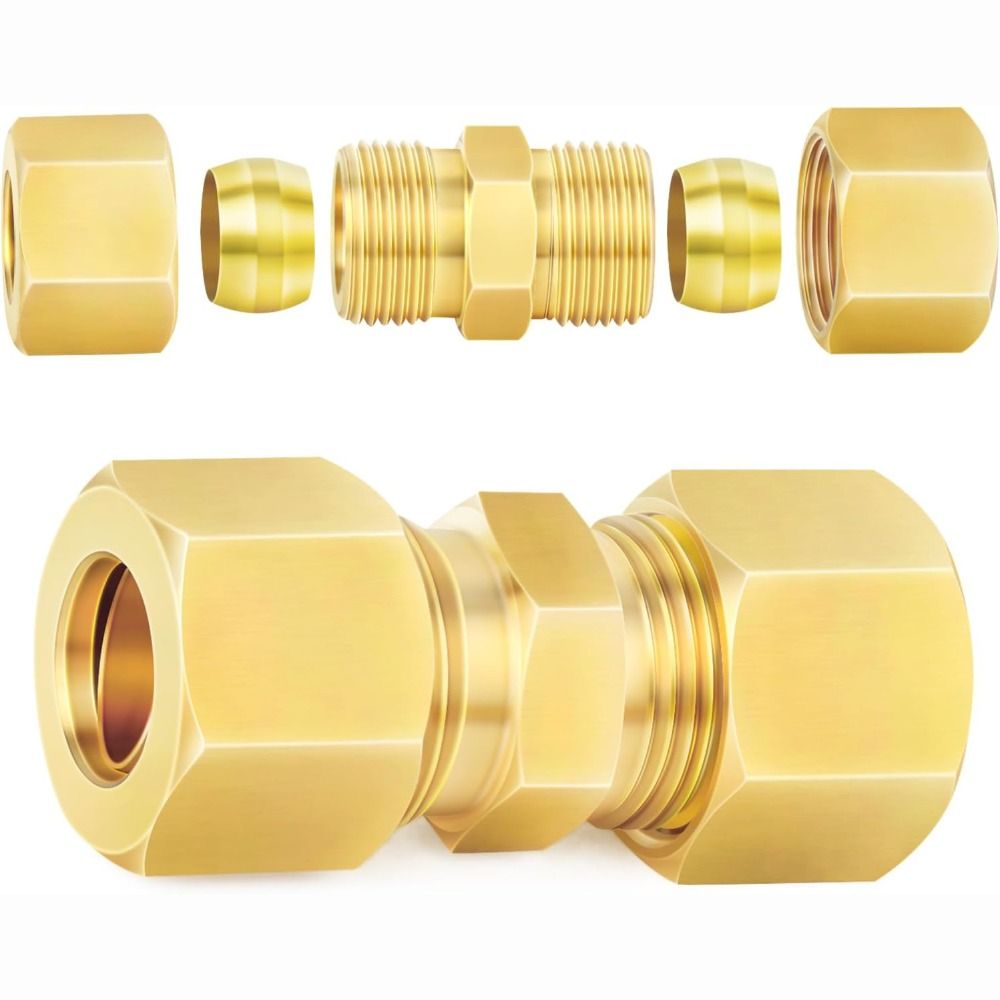 Adapter Brass Brass Compressio - مراجعة Compression Fitting Brass وسعره